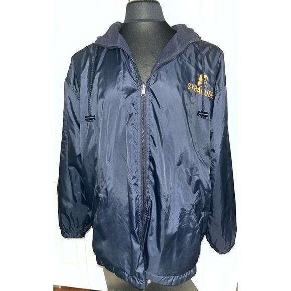 Men’s Syracuse Fleece Lined Reversible Hooded Jacket Size LG By Vos‎ Sports - Picture 1 of 7